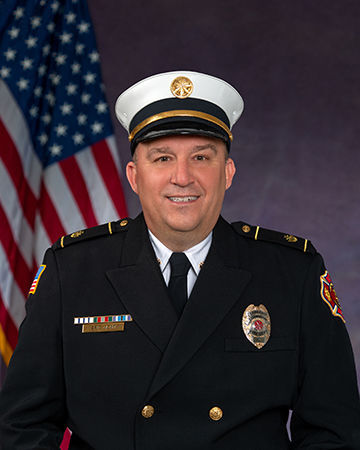 Bloomington fire chief Eric West